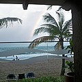 Rainbow on Puerto Rico beach